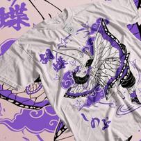 Shinobu Kocho Marškinėliai Demon Slayer Kimetsu No Yaiba Kawaii Mergaitė Anime Dovana Marškinėliai 2XL