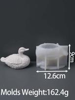3D ančiuko silikoninė žvakės forma „pasidaryk pats“ gyvūnų papuošalai Rankdarbių gamybos reikmenys Aromatinio muilo, gipso, dervos liejimo formos Namų dekoras