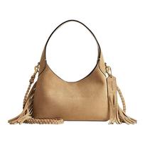 Coach Brooklyn 23 kutų dizaino zomšinė peties rankinė-tote vidutinio dydžio moteriškos rankinės ruda CAL96-B4SN Basic Set (Bag+Dust Bag)
