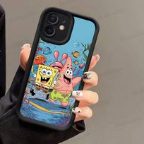 Cartoon S-SpongeBob S-SquarePants Phone Case For IPhone 16 15 14 Plus 13 12 11 17 Pro Max Pro Soft Cover iPhone 14pro max