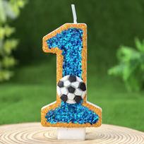 Futbolas Vaikų gimtadienio žvakių numeris 0-9 Green Sparkles Gimtadienio kūrybinė futbolo žvakė berniukų vakarėliui torto viršaus dekoravimui