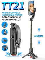 Wireless Foldable Aluminum Alloy Selfie Stick with 360 Rotation Phone Holder Remote Fill Light & Microphone for iPhone TT21 juoda