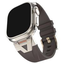 Titanium Smart Watch Band Silicone Metal Stainless Steel Wristband Compatible with for Apple 38mm 40mm 41mm Series10 42mm 46mm 38/40/41/S10-42mm kava