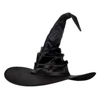 Halloween Folds Witch Wizard Black Hat Party Cosplay Costume Headgear Devil Cap Props Women Costume Acssory for Cosplay Party black