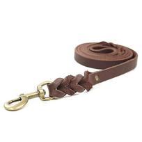 Soft Leather Braided Dog Leash Comfortable Real Leather Dog Leashes for Walking and Training Small Medium Large Dog Pet Supplies 1.2cm x 116cm ruda