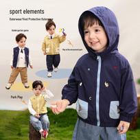 LUSON Baby Boy's Hooded Waterproof Windbreaker Vest & Jacket 110