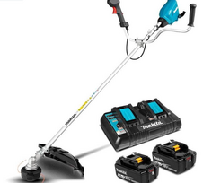 Makita DUR369APT2 2x18V LXT akumuliatorinė žoliapjovė su 2×5,0 Ah akumuliatoriais
