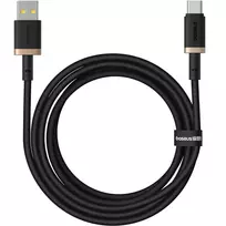 Baseus Dura A tipo USB į C tipo 60 W greitojo įkrovimo kabelis 2 m juodas, Auksinis