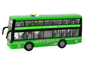 Žaislinis autobusas Lean Toys City 16960, žalia sp.