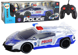 Rc policijos mašina Lean Toys, 1:16, mėlyna sp./balta sp.