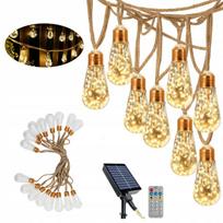Saulės energija maitinama LED girlianda 7,8 m 16 LED lempučių, dekoratyvinė sodo lempa