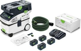 Akumuliatorinis dulkių siurblys Festool CLEANTEC CTLC MIDI I-Plus; 18 V; 4x5,0 A akum.