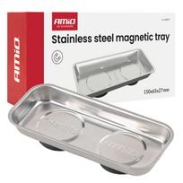 Nerūdijančio plieno magnetinis padėklas 150×65×27 mm AMIO-04917