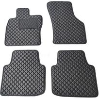 Eko odos kilimėliai QuiltyMats SKODA SUPERB 2015-2023m. (Juoda / juodos siūlės)
