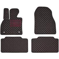 Eko odos kilimėliai QuiltyMats MERCEDES-BENZ CLK-class C209 2002-2009m. (Juoda / raudonos siūlės)