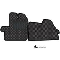 Eko odos kilimėliai QuiltyMats MERCEDES-BENZ SPRINTER 2006-2018m. (2 vietos) (Juoda / juodos siūlės)