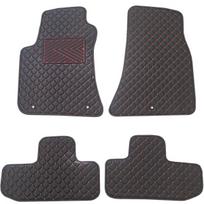 Eko odos kilimėliai QuiltyMats DODGE CHALLENGER 2008-2023m. (Juoda / raudonos siūlės)