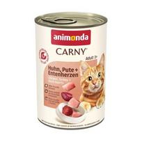 ANIMONDA Carny Adult Chicken, turkey, duck hearts - šlapias kačių maistas - 400g