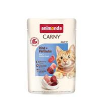 ANIMONDA Carny Adult Beef and guinea fowl - šlapias kačių maistas - 85g