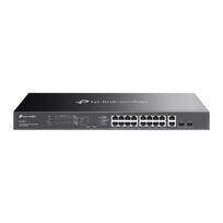 Omada 20-Port Gigabit lengvai valdomas jungiklis su 16-Port PoE+, TP-Link, ES220GMP, 16× 10/100/1000Mbps PoE+ RJ45 prievadai, 2× Gigabit SFP lizdas, 250W PoE biudžetas