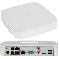 Dahua NVR4104-P-EI tinklo vaizdo įrašymo įrenginys, 4 IP kanalai, 16 MP, 80Mbps, 4 PoE prievadai, 1 SATA III, 36 W