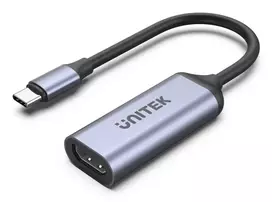 UNITEK V1416B vaizdo kabelio adapteris 0,15 m C tipo USB HDMI Pilka