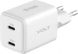 Yenkee USB C mains charger 2x18W 3A Power delivery 3.0 QC3.0 White