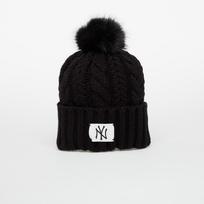 New Era Knit Medium Wmns MLB Cable Wide Beanie New York Yankees Black - Dydis Universalus (60691296 Kitos kepurės)