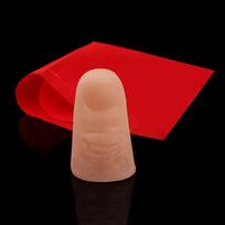 Magic Trick Props Close Up Vanish Pasirodo plastikinis nykščio antgalis + raudonas šilkas one size
