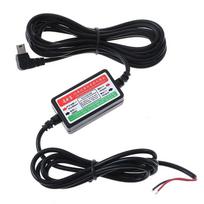 Automobilio vairavimo įrašymo kameros kietojo kabelio rinkinys Mini USB, skirtas automobiliniam DVR 12V / 24V iki 5V black
