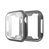 Dangtelis Apple Watch Dėklas, skirtas iWatch Series 5 6 SE 3 4 Priedai Minkštas universalus TPU buferio ekrano apsauga, skirta iWatch 38mm 40mm 42mm 44mm 40mm juoda