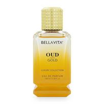 Bella Vita Luxury OUD GOLD Eau De Parfum Intensyvūs Kvepalai Vyrams su Karamele, Irisu, Rože, Jazminu | Mediena, Ilgai Išliekantis EDP Kvepalų Kvapas 100 ml 100 ml beige