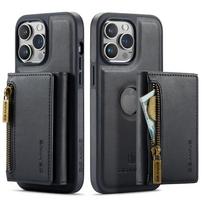 Luxury Removable Wallet Phone Case for Iphone 11 12 13 14 15 Pro Max Plus Leather Stand Holder Cover for Samsung S21 S22 S23 Ultra Plus Leather Case For Samsung S23Ultra violetinė