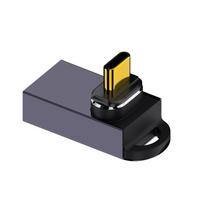 90 laipsnių magnetinis USB C pritaikymas prie C tipo USB jungties 10Gbps OTG duomenų perdavimo keitiklis, skirtas telefonui 15/15 Pro/15 ProMax