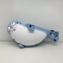 Ruonio pliušinis žaislas Lėlė Imitacinis ruonio pagalvė 40cm mėlyna