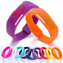 Sportiniai LED laikrodžiai Candy Color Silikoninės gumos jutiklinis ekranas Skaitmeniniai laikrodžiai Atsparūs vandeniui raudona