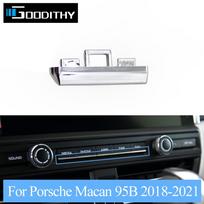 Automobilio ekrano mygtuko apdailos jungiklio chromuota juostelė Porsche Macan 95B 2018 Left 1PC
