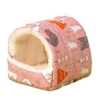 Žiurkėno lizdas Šiltas Mielas Animacinis Raštas Jūrų kiaulytės Namelis Patogus Žiurkėno Slėptuvė M rožinė