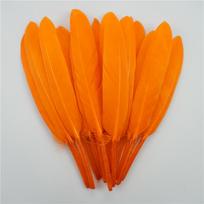 10-15cm/4-6colių Spalvotos anties plunksnos Rankdarbių priedai Mažos žąsies plunksnos Papuošalų kūrimas „Pasidaryk pats“ Dovanų dekoracijos 50Pcs oranžinė