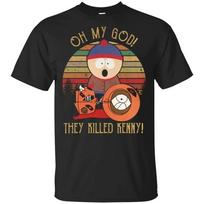 O Dieve, jie nužudė Kenny Marškinėliai Juodo Humoro Animacinių Filmų Spausdinti Marškinėliai Viršutiniai Drabužiai Vasaros Atsitiktiniai Mados Unisex Streetwear Camisetas S juoda