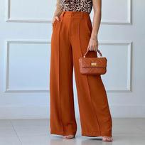 Women's Wide Leg Trousers - Summer Lightweight Foldable Pants Casual Loose Trousers for Women S chaki