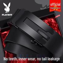Playboy Men's Automatic Buckle Casual Belt 110cm and Up gray