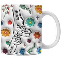 3D Mother'S Day Name Name Coffee Mug Mug Water Mug You Hold Our Hands Mom 2 hands