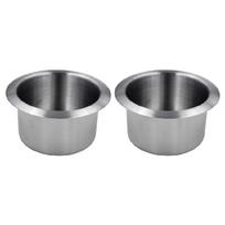 1pc/2pcs RVs Cup Holder RVs Accessories Stainless Steel Cup Drink Can Holder Rustproof Recessed Insert Drink Holder 1