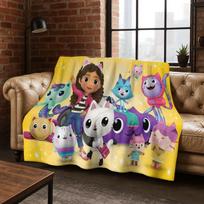26 Style Cartoon Gabbys Dollhouse Girl Gift Flannel Blanket,Warm and Cozy Soft Throw Blanket for Home Bedroom Bed Sofa Cover Kid 75x90cm