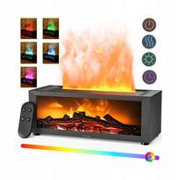 Bedee orą oro drėkintuvas su židinio efektu, LED RGB, difuzorius, aromaterapija, laikmatis, nuotolinio valdymo pultas