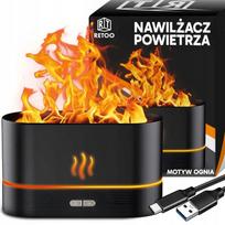 RETOO oro drėkintuvas židinys difuzorius aromaterapija LED lemputė ugnies efektas