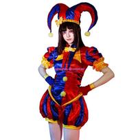 The Amazing Digital Circus Pomni Cosplay Costumes Clown Uniform Role Play Halloween Carnival Party Outfit XS