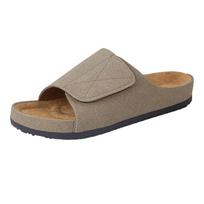 One Strap Cork Look Slide Sandals Casual Lazy Slippers 40