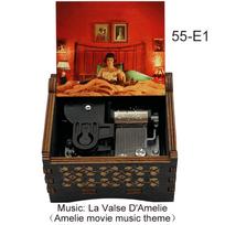 Vintage Wind up France Amelie Music Box Theme La Valse D'Amelie Musical Gift for Children Movie Fans Friends Christmas (as the picture,Small)